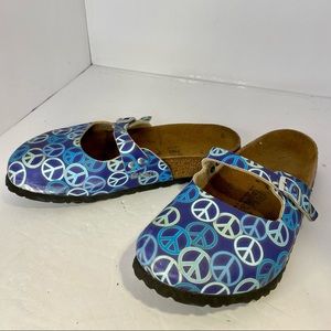 Birkis Maria peace sign Mary Jane Slide Birkenstock size 8